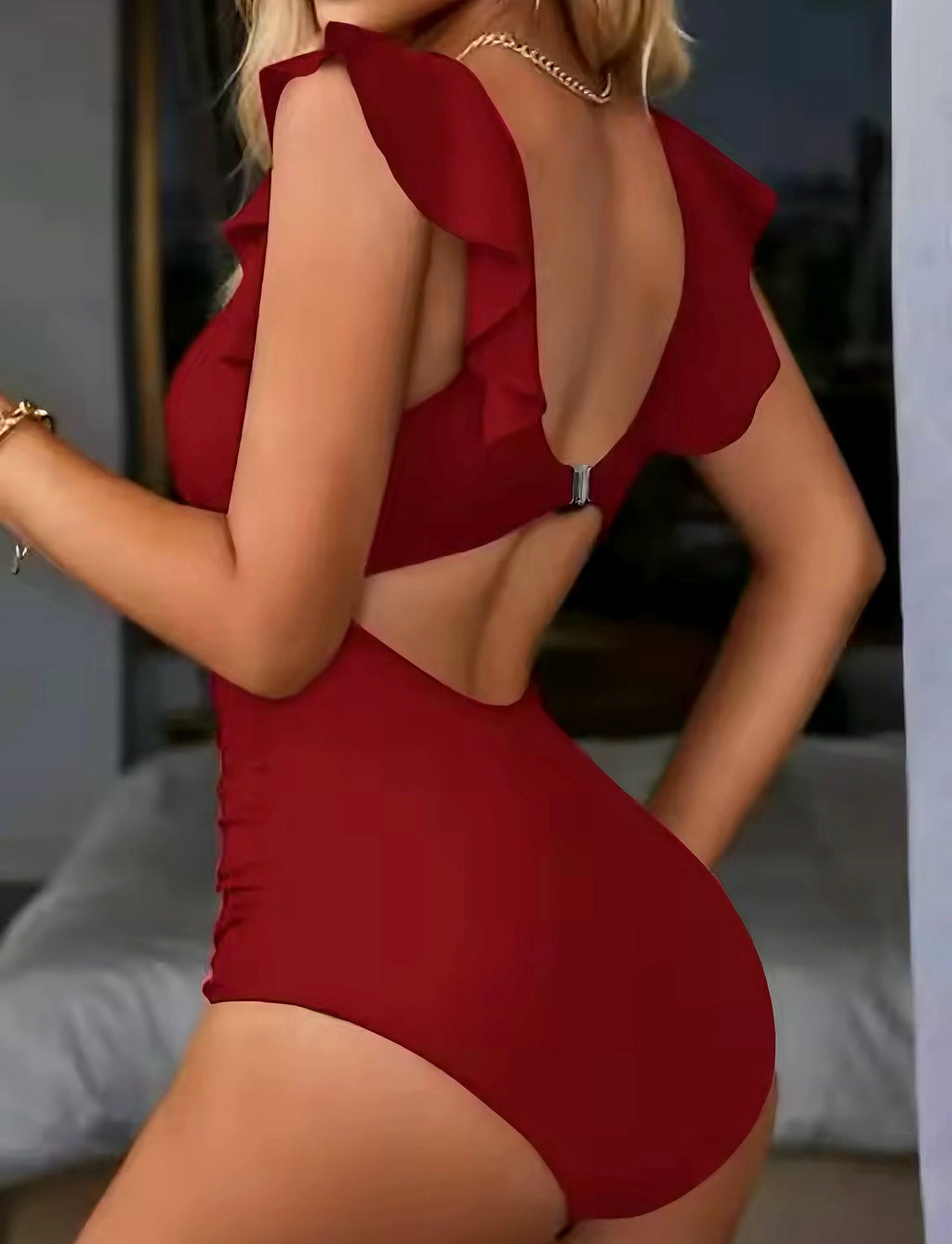 Cut-Out Ruffle Swimsuit 😎