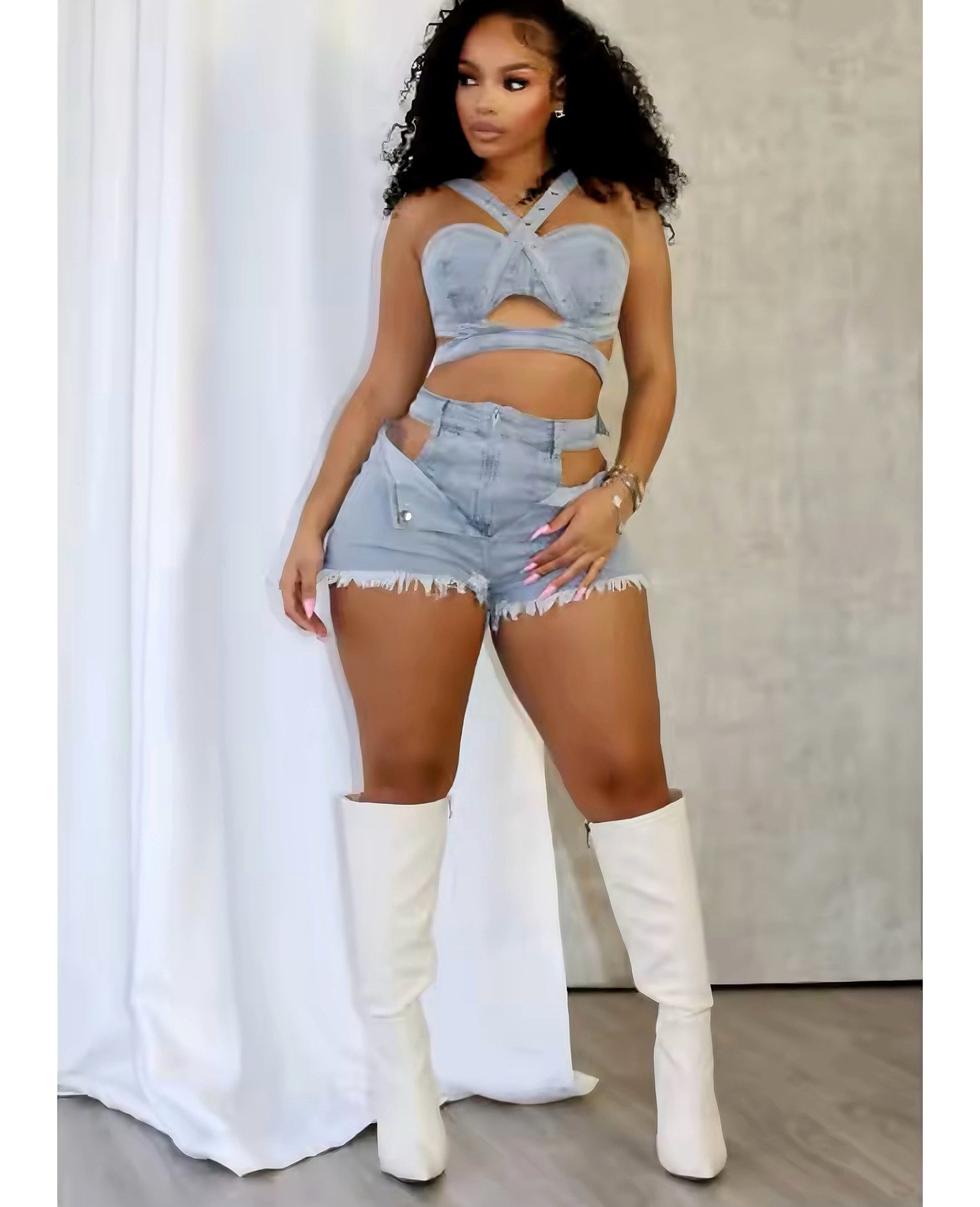 Crisscross Shorts set