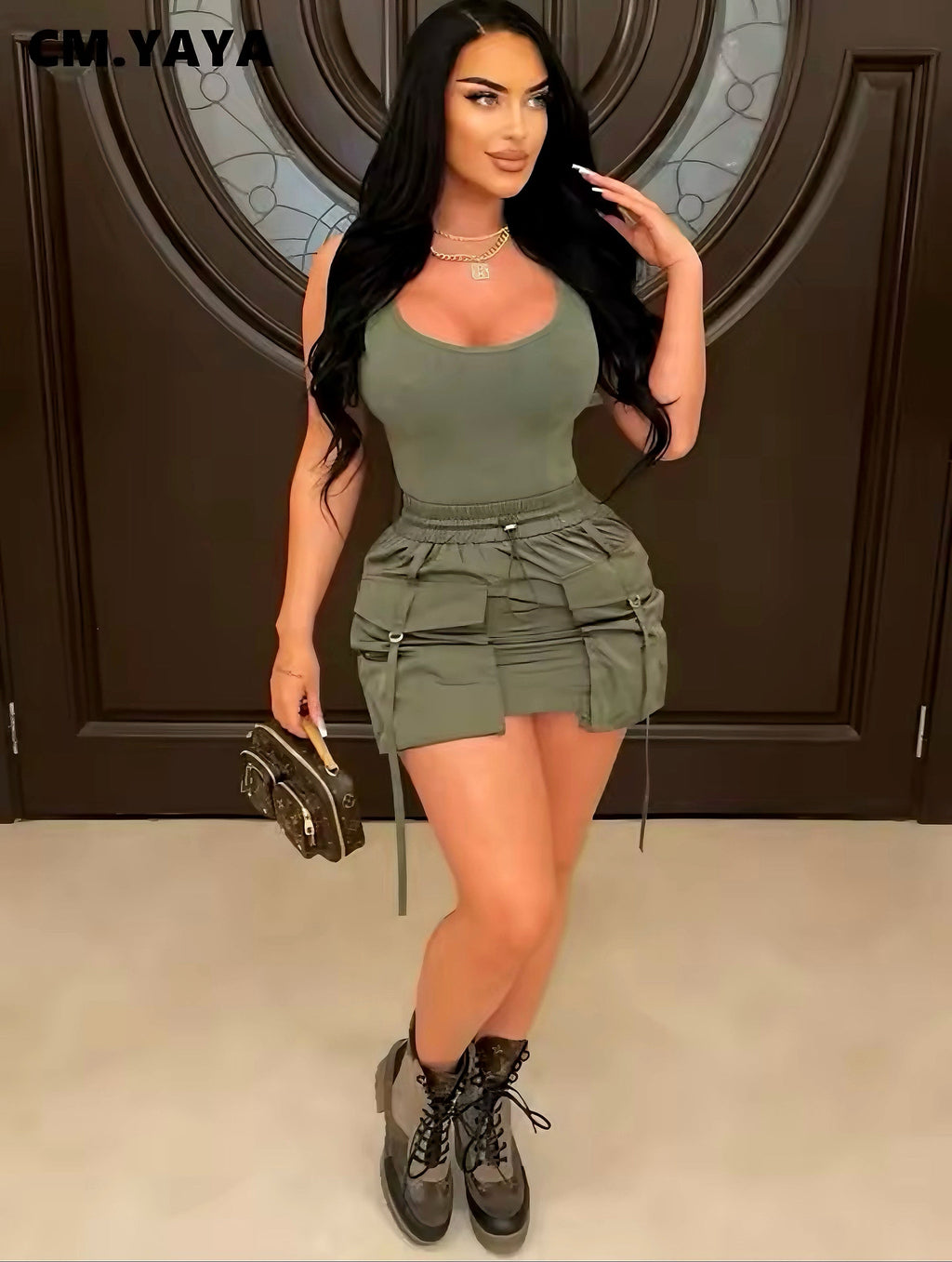 Cargo Pocket Mini Skirt