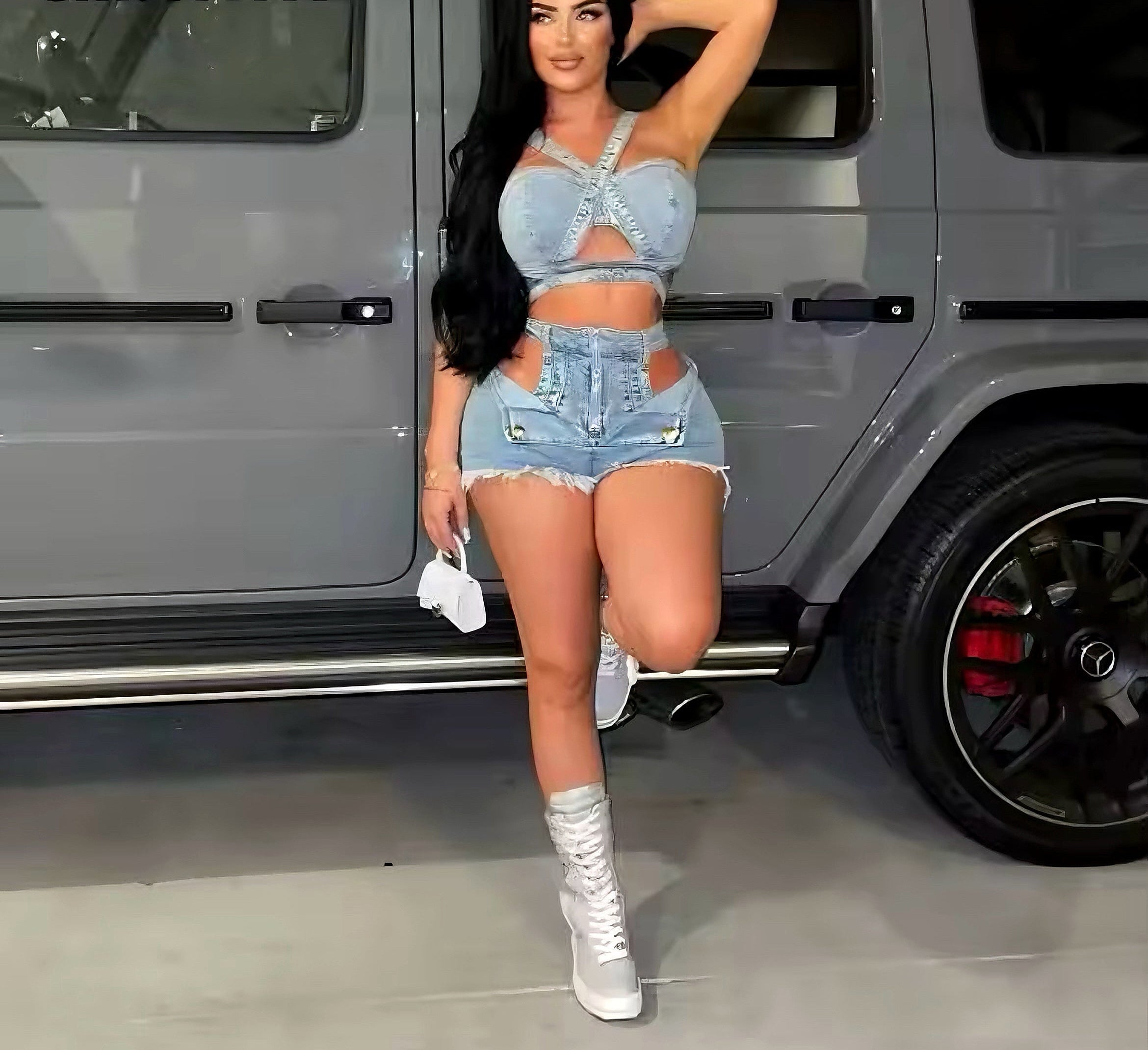 Crisscross Shorts set