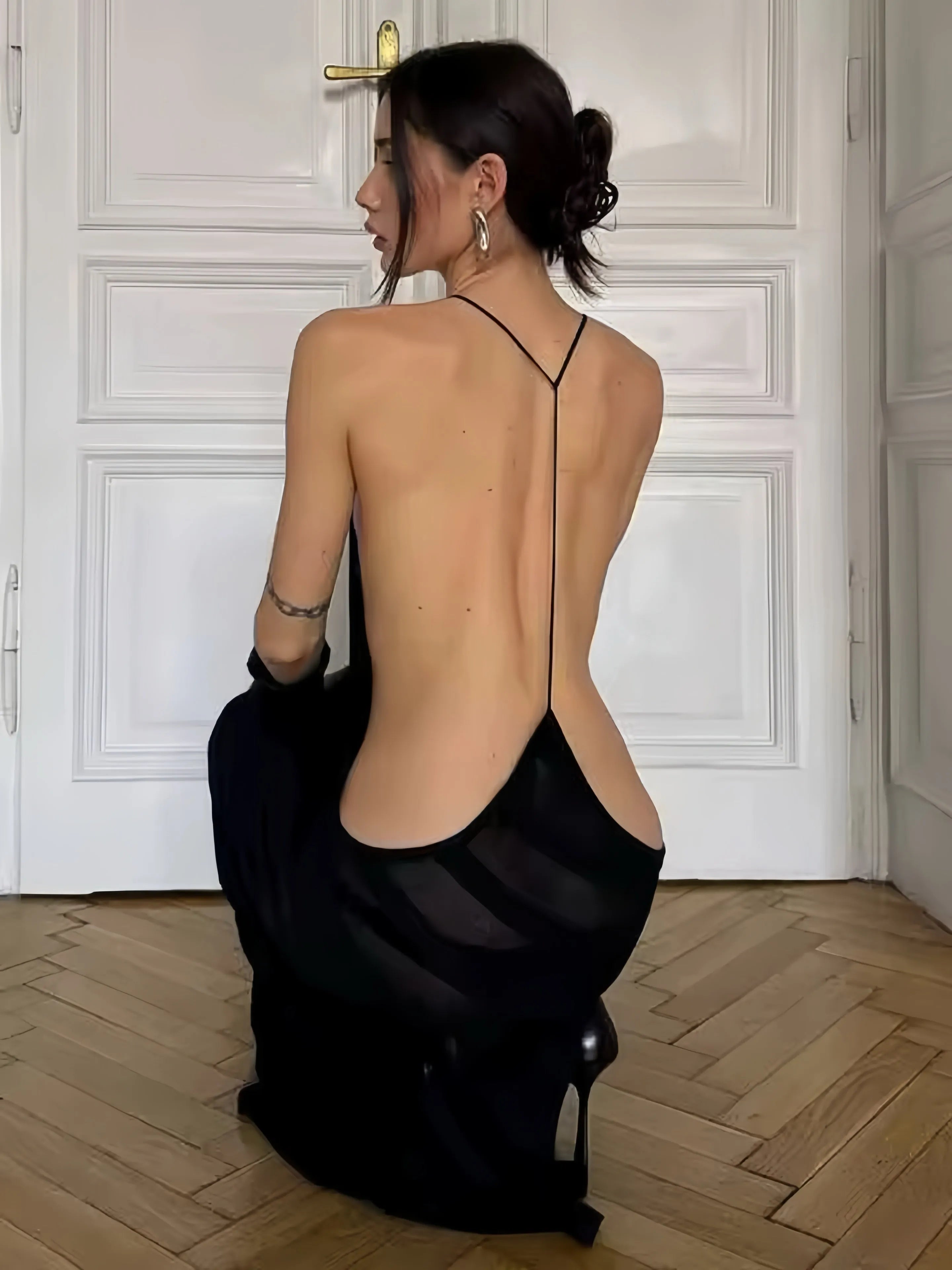 Backless Noir Gown