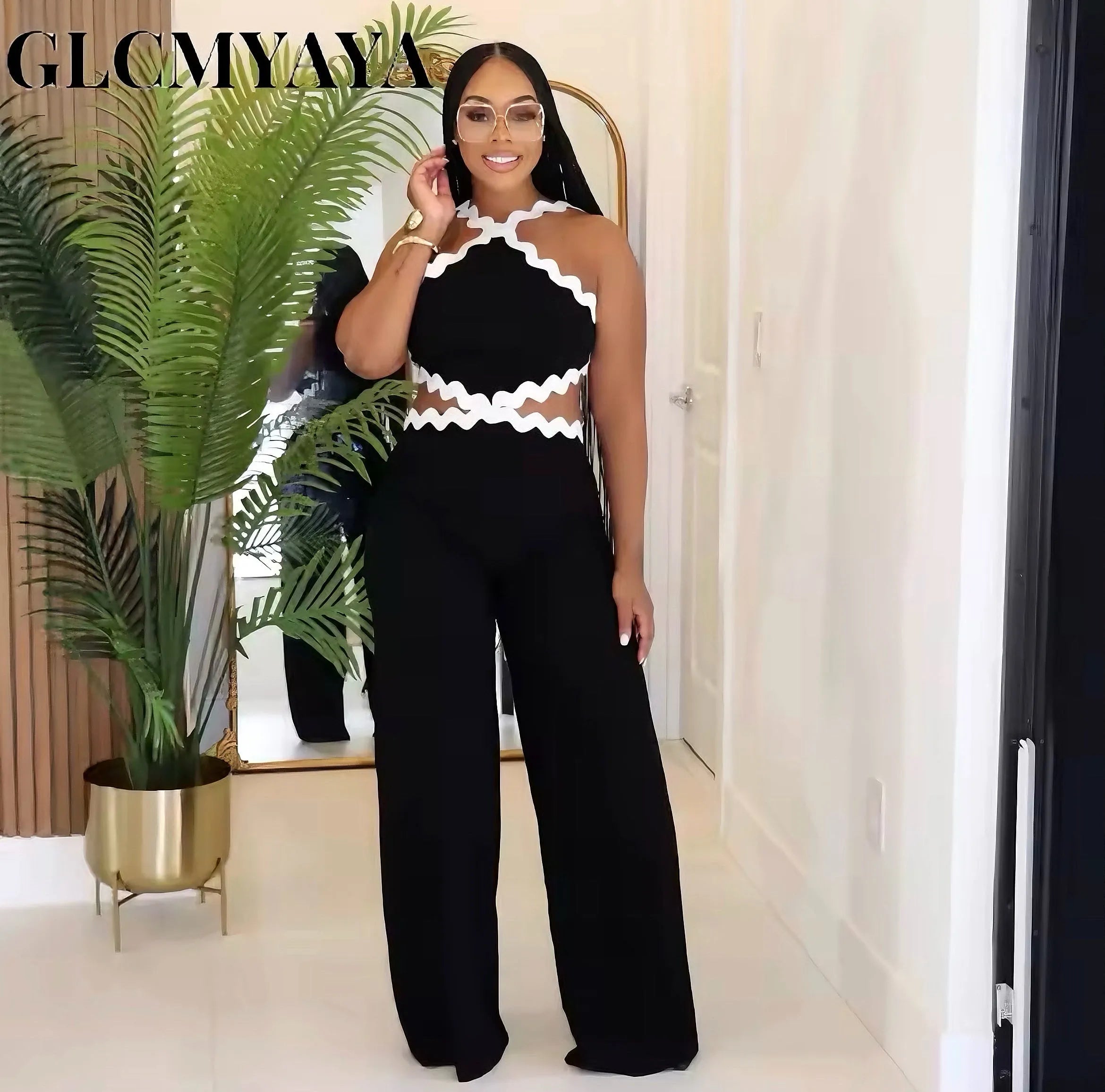 Monochrome Cut-out Jumpsuit