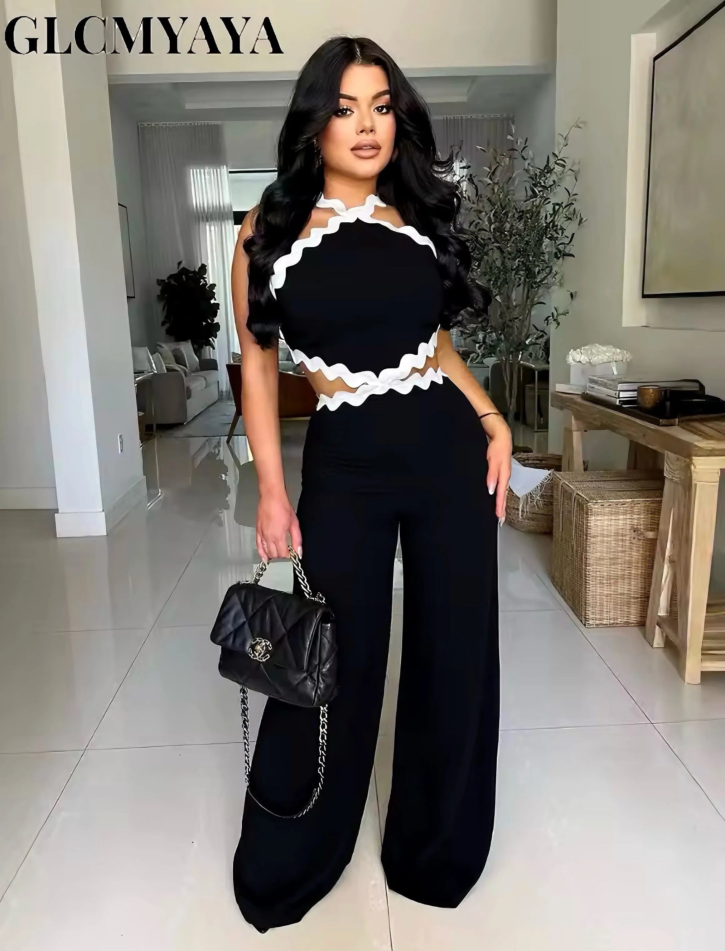 Monochrome Cut-out Jumpsuit