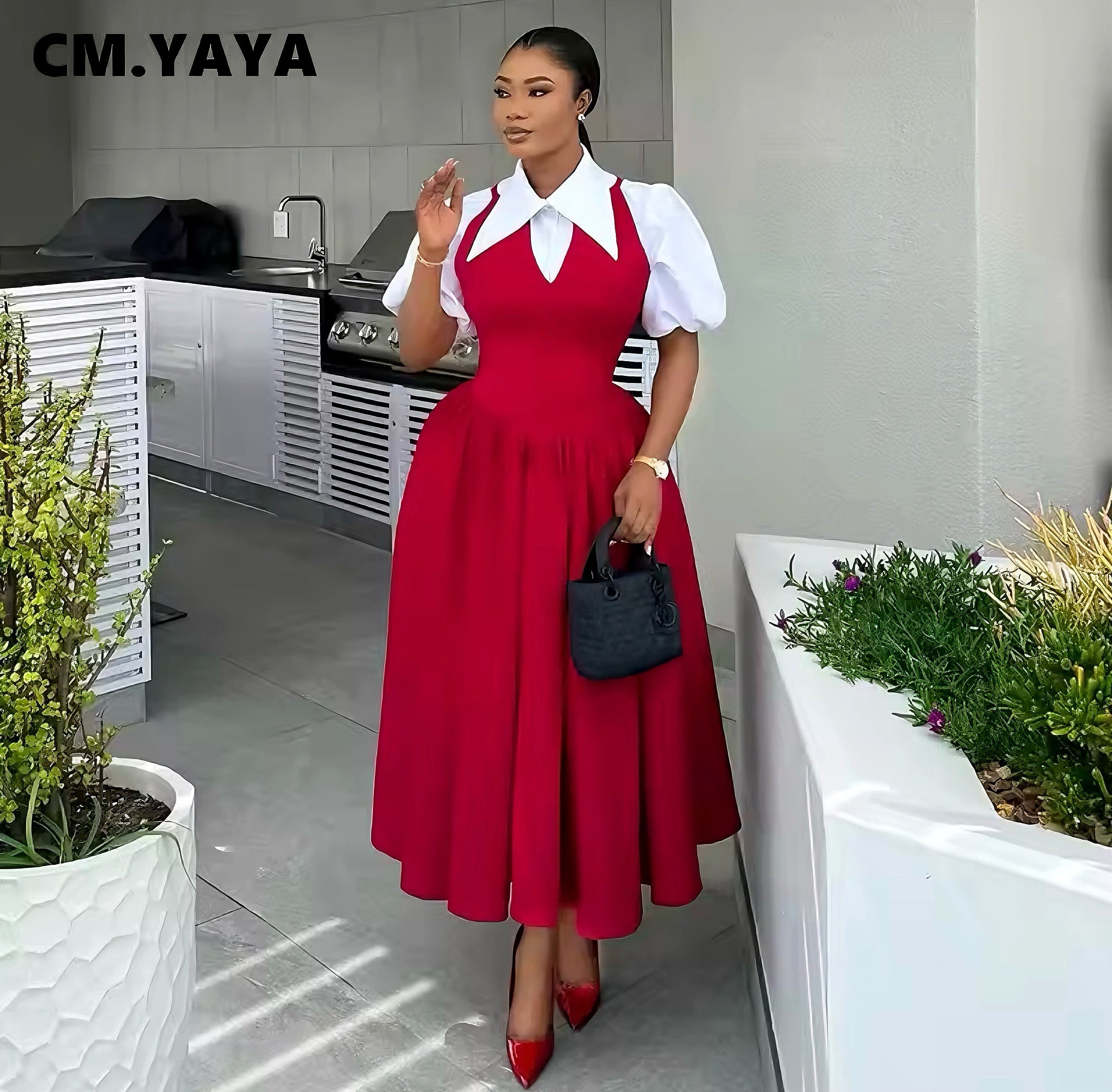 Red Elegance Pinafore
