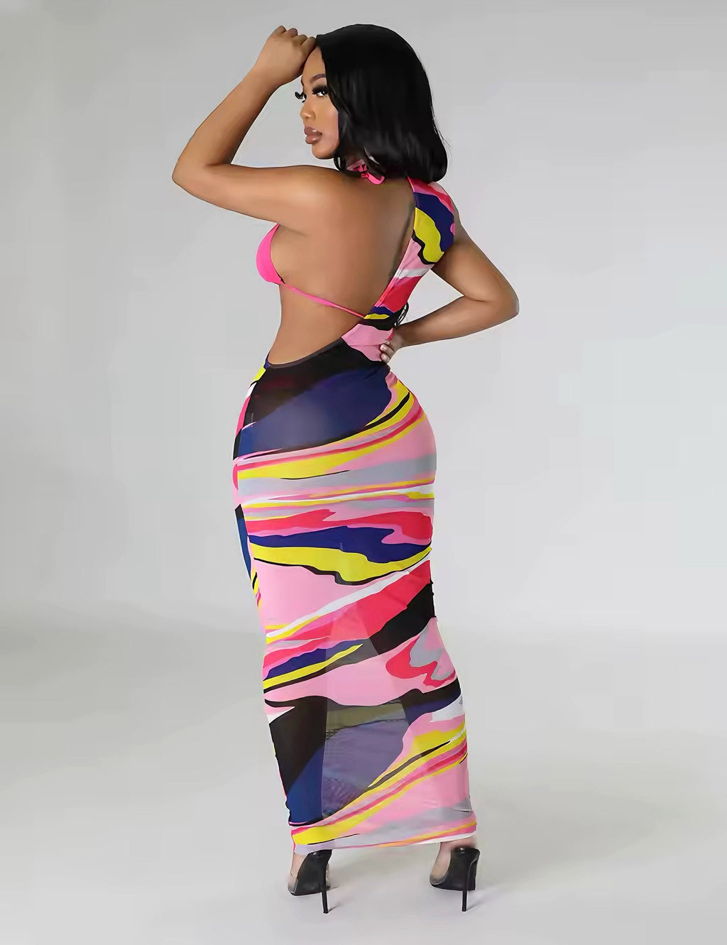 Tropical Cut-Out Maxi Set