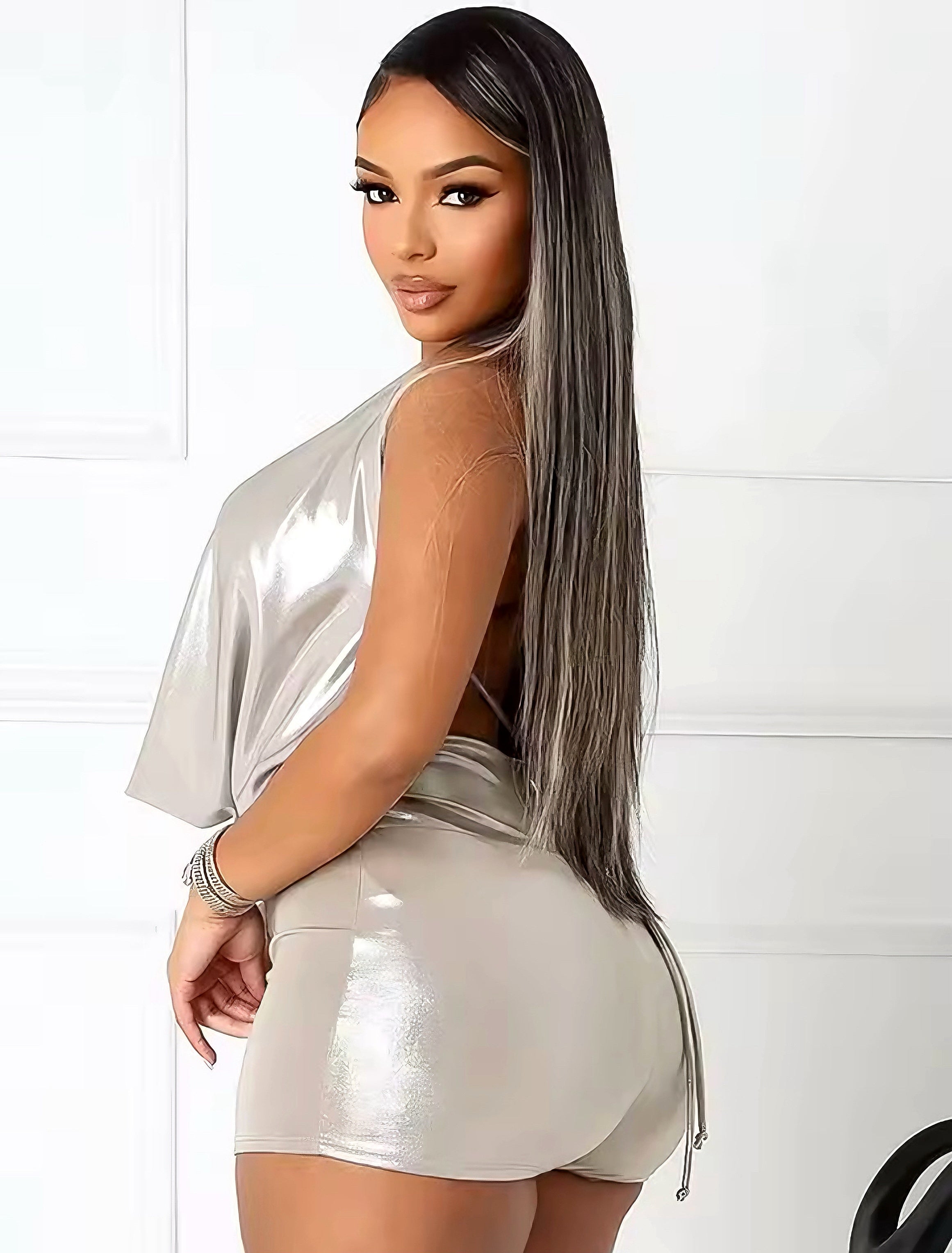 Sleek Cowl Neck Romper